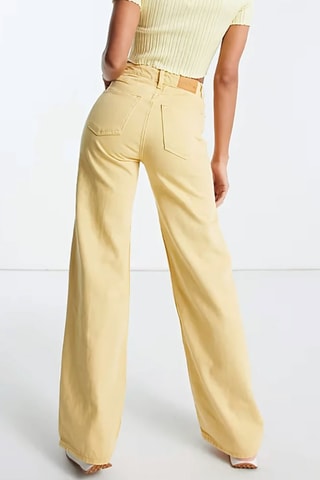 Jeans Hoge Taille - Geel - Monki