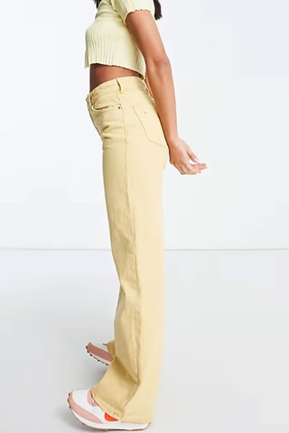 Jeans Hoge Taille - Geel - Monki