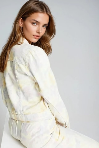 Chaqueta vaquera tie-dye - Blanco - Monki