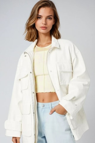 Chaqueta - Blanco - Monki