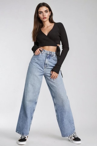 Crop Top - Zwart - Monki