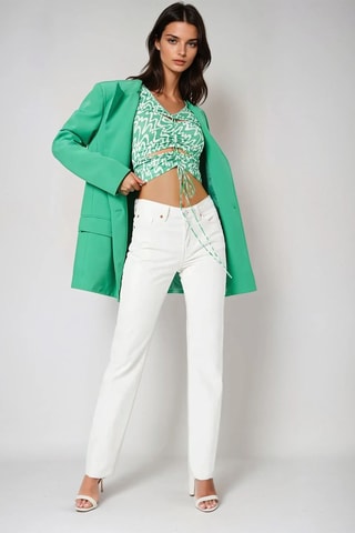 Crop top - Verde claro - Monki