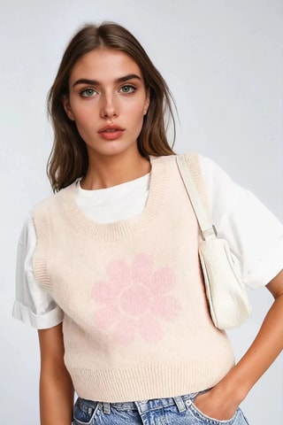 Top - Rosa y beige - Monki