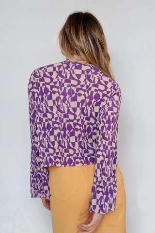 Top - Violeta y beige - Monki