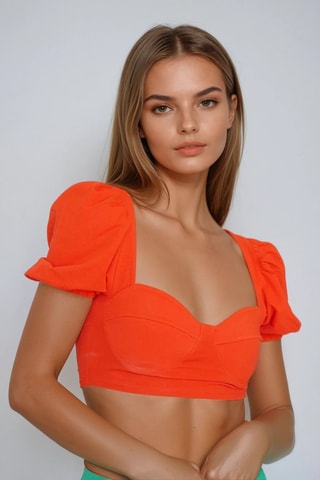 Crop top - Rojo - Monki