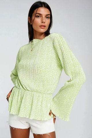 Top plisado - Verde - Monki