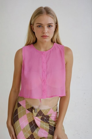 Crop top - Rosa - Monki
