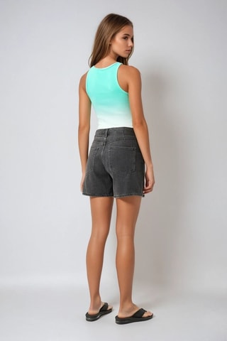 Top dip-dye - Blanco y turquesa - Weekday