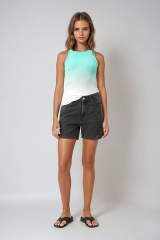 Top dip-dye - Blanco y turquesa - Weekday