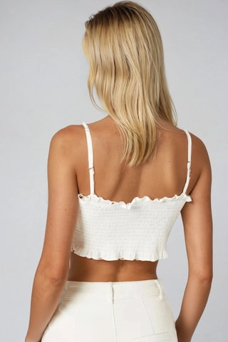 Crop top - Blanco - Weekday