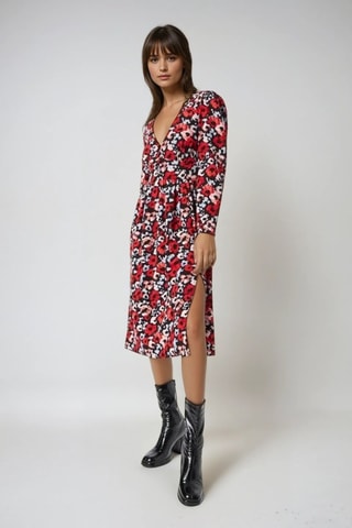 Vestido midi - Rojo - Monki