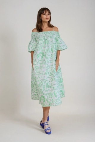 Vestido midi - Blanco - Monki