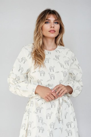 Vestido largo - Blanco roto - Monki