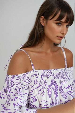 Vestido largo - Blanco - Monki