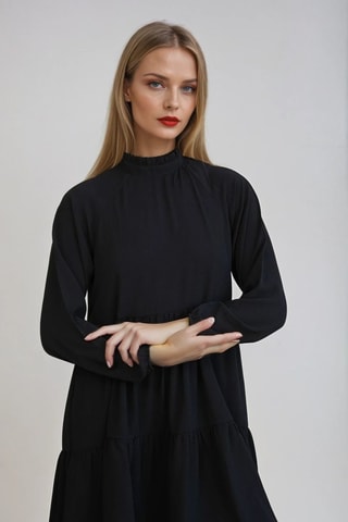 Trapezium Jurk - Zwart