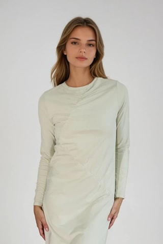 Rechte Jurk - Zachtgroen