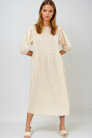 Vestido midi - Beige - Monki