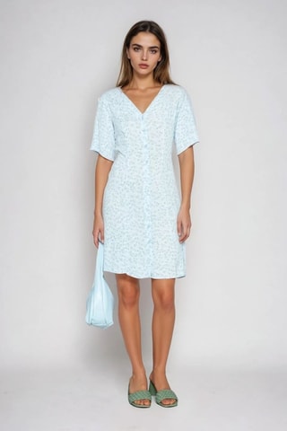 Blouse-jurk - Lichtblauw