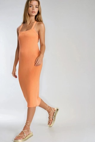 Vestido midi - Naranja - Monki