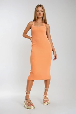 Vestido midi - Naranja - Monki