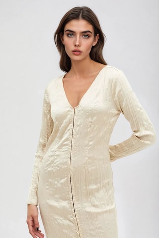 Vestido midi - Beige - Monki