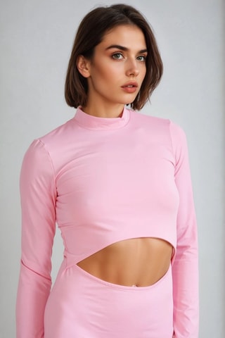 Nauwaansluitende Jurk - Roze