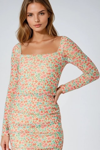 Nauwaansluitende Jurk - Beige