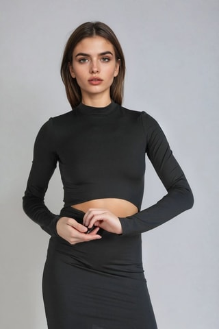 Nauwaansluitende Jurk - Zwart