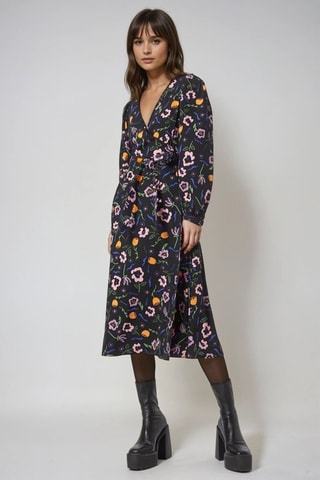 Vestido midi - Negro - Monki