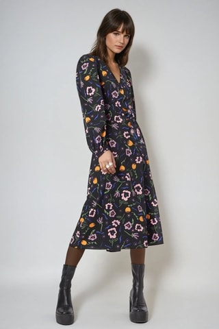 Vestido midi - Negro - Monki