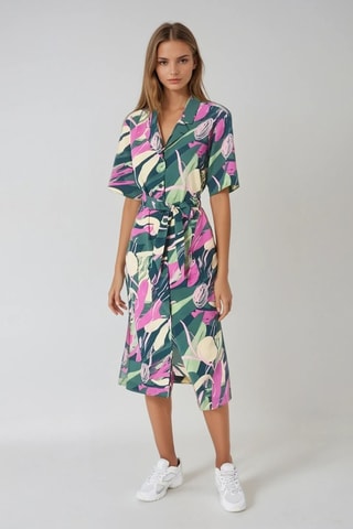 Vestido camisero - Verde oscuro - Monki