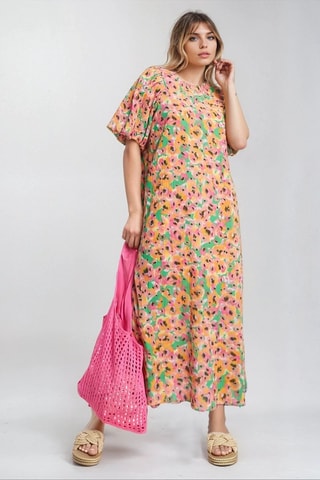 Lange Jurk - Oranje en Groen - Monki