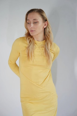 Nauwaansluitende Jurk - Geel - Monki