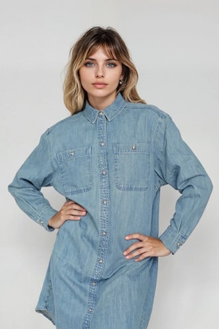 Spijkerjurk - Blauw-grijs - Monki