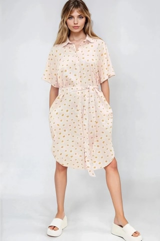 Blouse-jurk - Beige - Monki