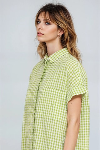 Vestido-camisa - Verde-claro - Monki