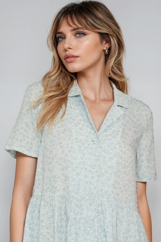 Blouse-jurk - Hemelsblauw - Monki