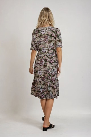 Vestido recto - Blanco y verde oscuro - Monki