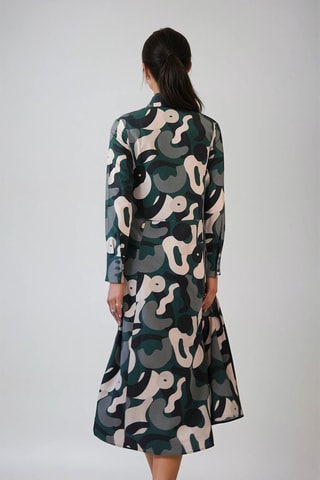 Vestido midi - Verde oscuro - Monki
