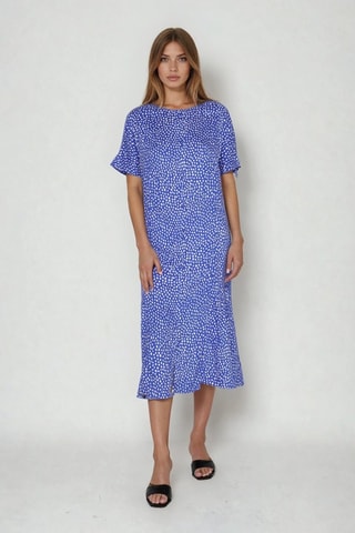 Vestido camisero - Azul cobalto y blanco - Monki