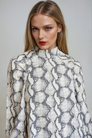 Rechte Jurk - Beige en Zwart - Monki