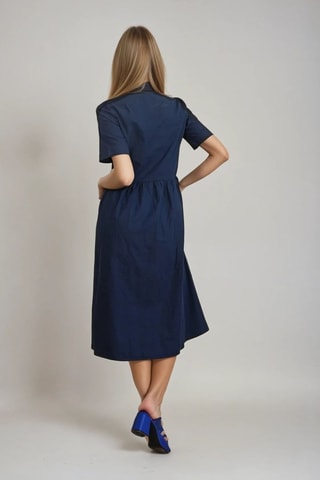 Vestido midi - Azul marino - Monki