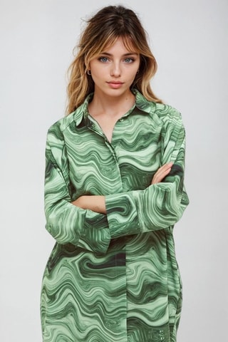 Blouse-jurk - Groen