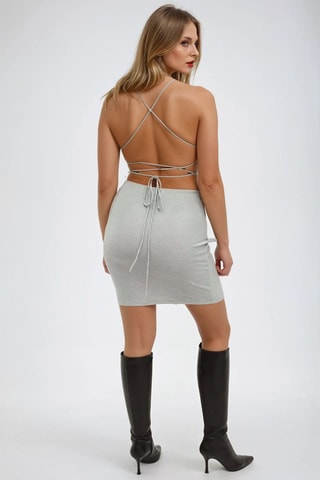 Nauwaansluitende Jurk - Lichtgrijs - Monki