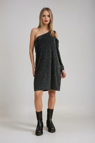 Asymmetrische jurk - Zwart - Monki