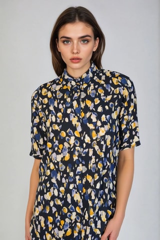 Blouse-jurk - Zwart - Monki