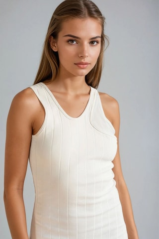 Nauwaansluitende Jurk - Beige - Monki