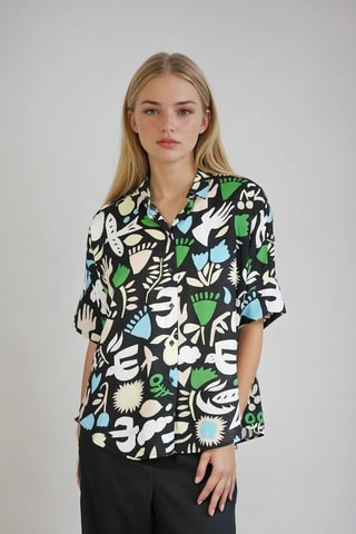 Blouse - Zwart en Wit - Monki