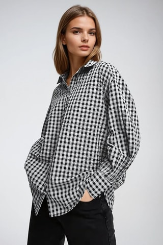 Blouse - Zwart en Wit - Monki