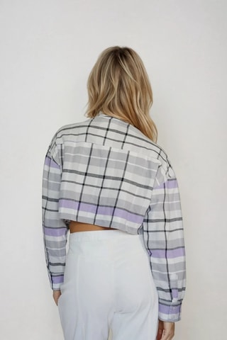 Korte Blouse - Paars - Monki